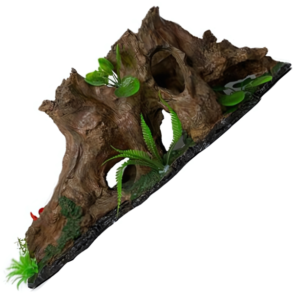 Adorno De Resina Tronco Raiz De Manglar Con Plantas 57x22x24 Centimetros