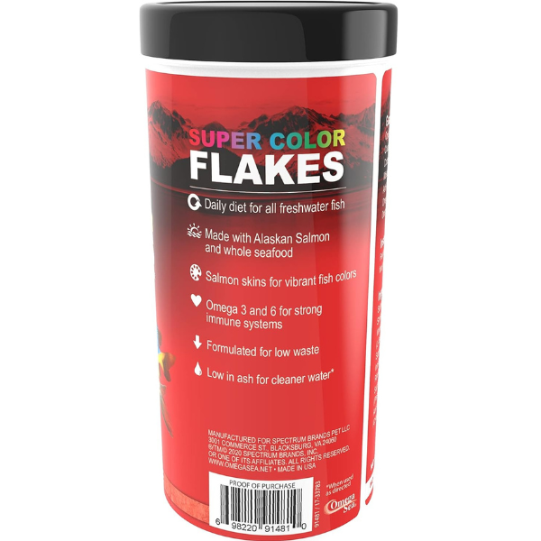 Alimento para Peces Tropicales Super Color Flakes Omega One 91481