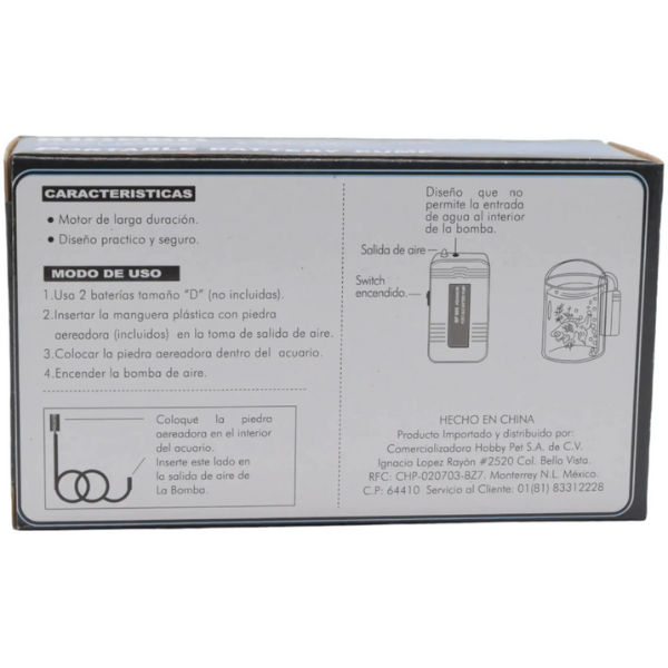 Bomba de Aire de Pilas 1 Watts Biopro BP-960 para Emergencias