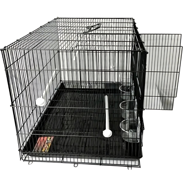 Jaula para Aves O Mascotas Pequeñas Con Divisiónes Negro Y Blanco CageLnad 422