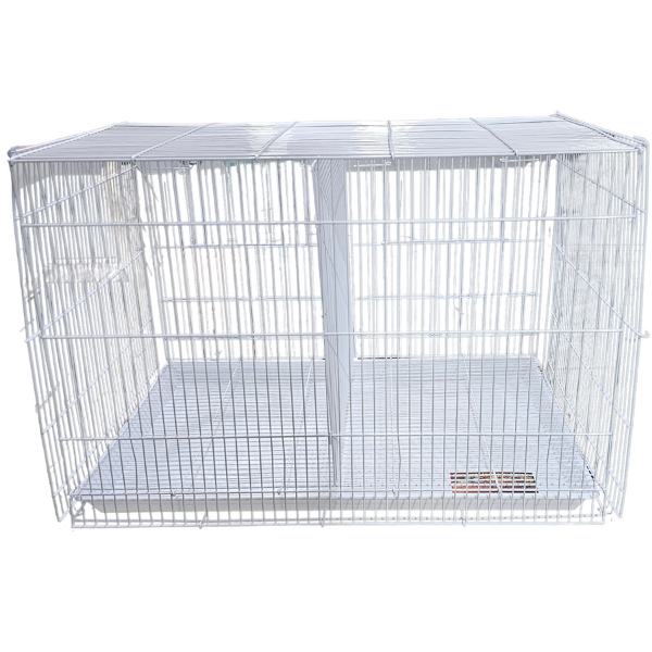 Jaula para Aves O Mascotas Pequeñas Con Divisiónes Negro Y Blanco CageLnad 422