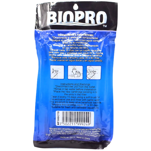 Repuesto De Filtro De Cascada Biopro Bp500CTD 2 Piezas por Paquete