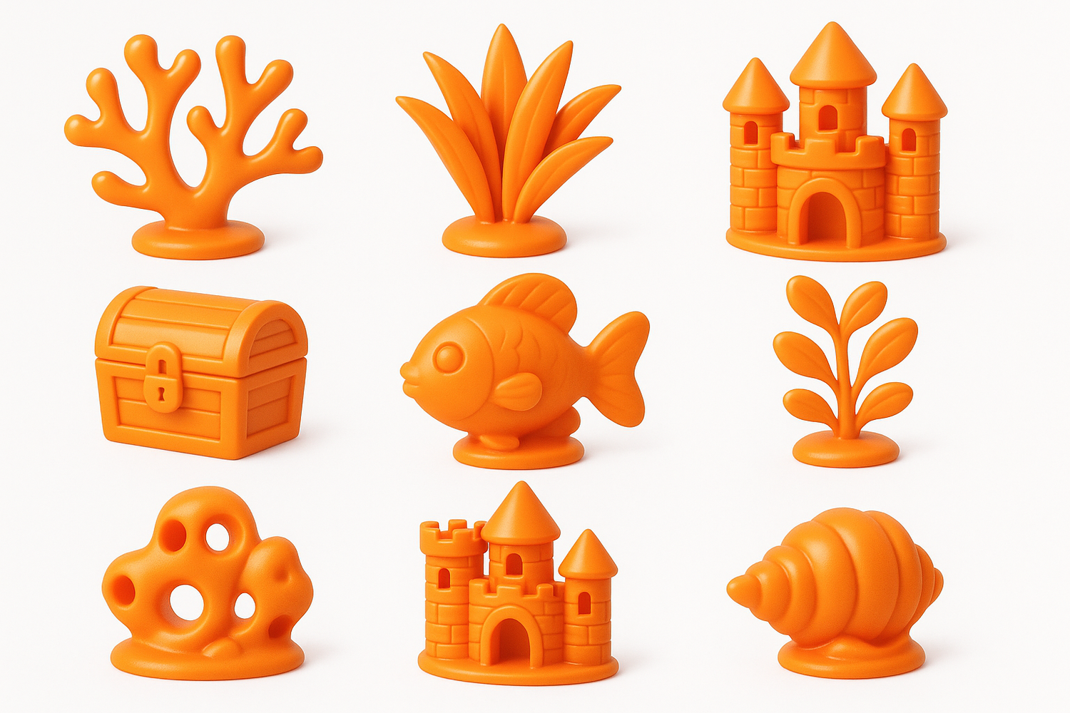 Adornos de Plastico para Acuario