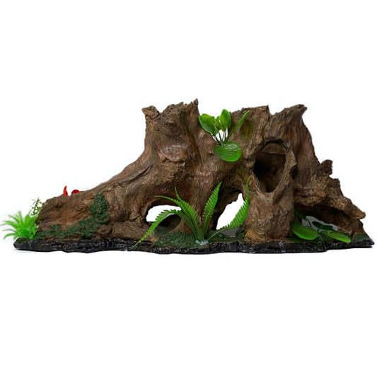 Adorno De Resina Tronco Raiz De Manglar Con Plantas 57x22x24 Centimetros
