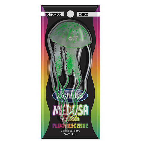 Adorno para Acuario de Plastico en forma de Medusa Flotante