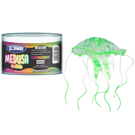 Adorno para Acuario de Plastico en forma de Medusa Flotante