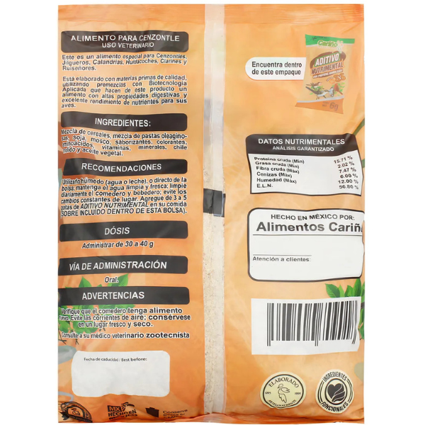 Alimento para Pajaros Zenzontle Vitaminado