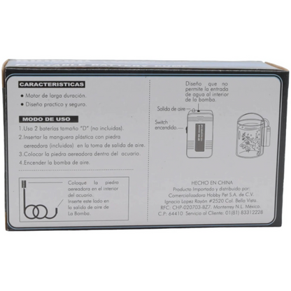 Bomba de Aire de Pilas 1 Watts Biopro BP-960 para Emergencias