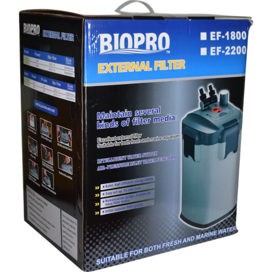 Filtro de Canasta EF-2200 Y UVF-200 Litros por Hora 45 Watts. Biopro