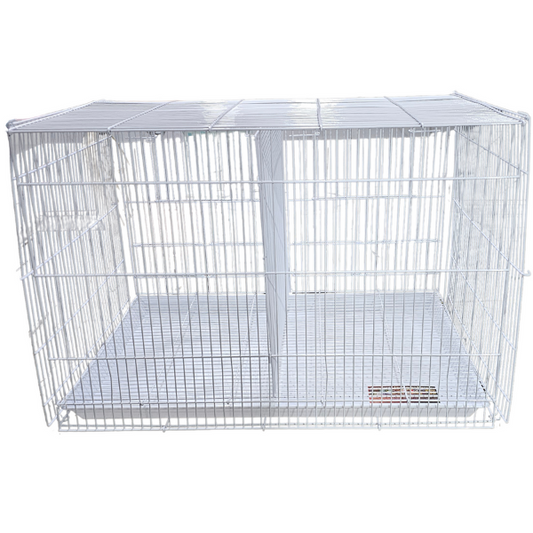 Jaula para Aves O Mascotas Pequeñas Con Divisiónes Negro Y Blanco CageLnad 422