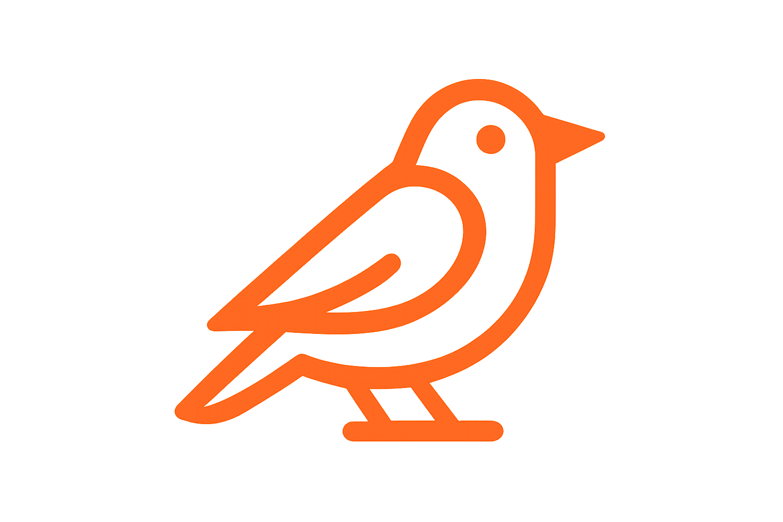 ave en forma de icono color naranja