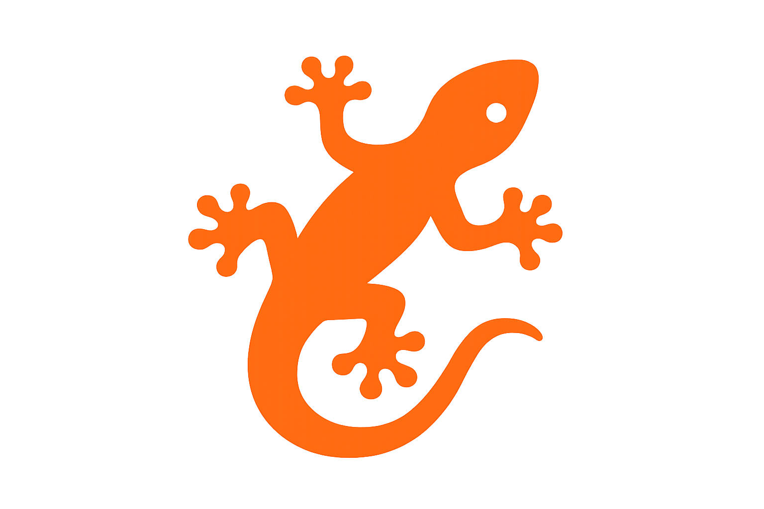 reptil en forma de icono color naranja